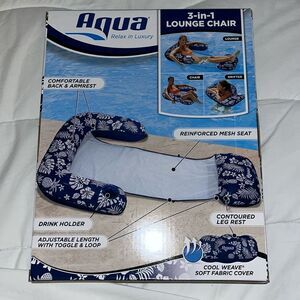 New Aqua 3 in-1 beach swim recliner Pool Hammock &Float lounge chair float lazy